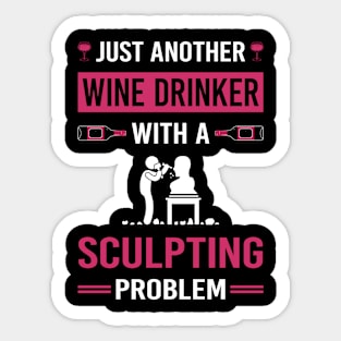 Wine Drinker Sculpting Sculptor Sculpture Sticker